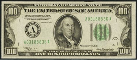 1934 one hundred dollar bill value - Lookup Current Values for $500 dollar bills. ... Current Values for U.S. Five Hundred Dollar Bills. $500 U.S. FIVE HUNDRED DOLLARS. Series: Type: Seal: Circulated F-XF: Uncirculated: 1861 Interest Bearing Note ... 1934 Federal Reserve Note Green $800.-$1900. $2800.+ 1934A Federal Reserve Note